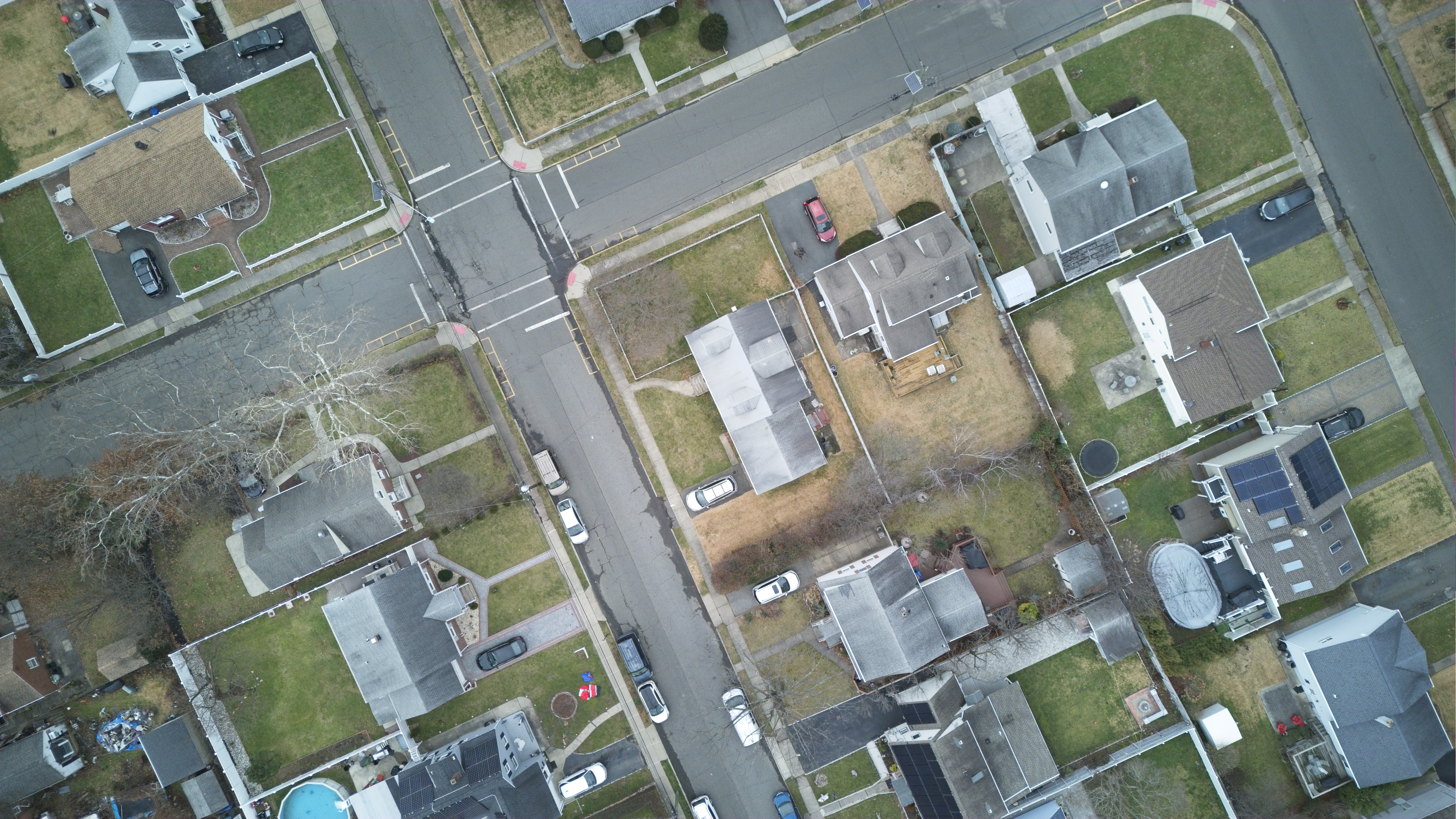 Aerial image of New Jersey suburb