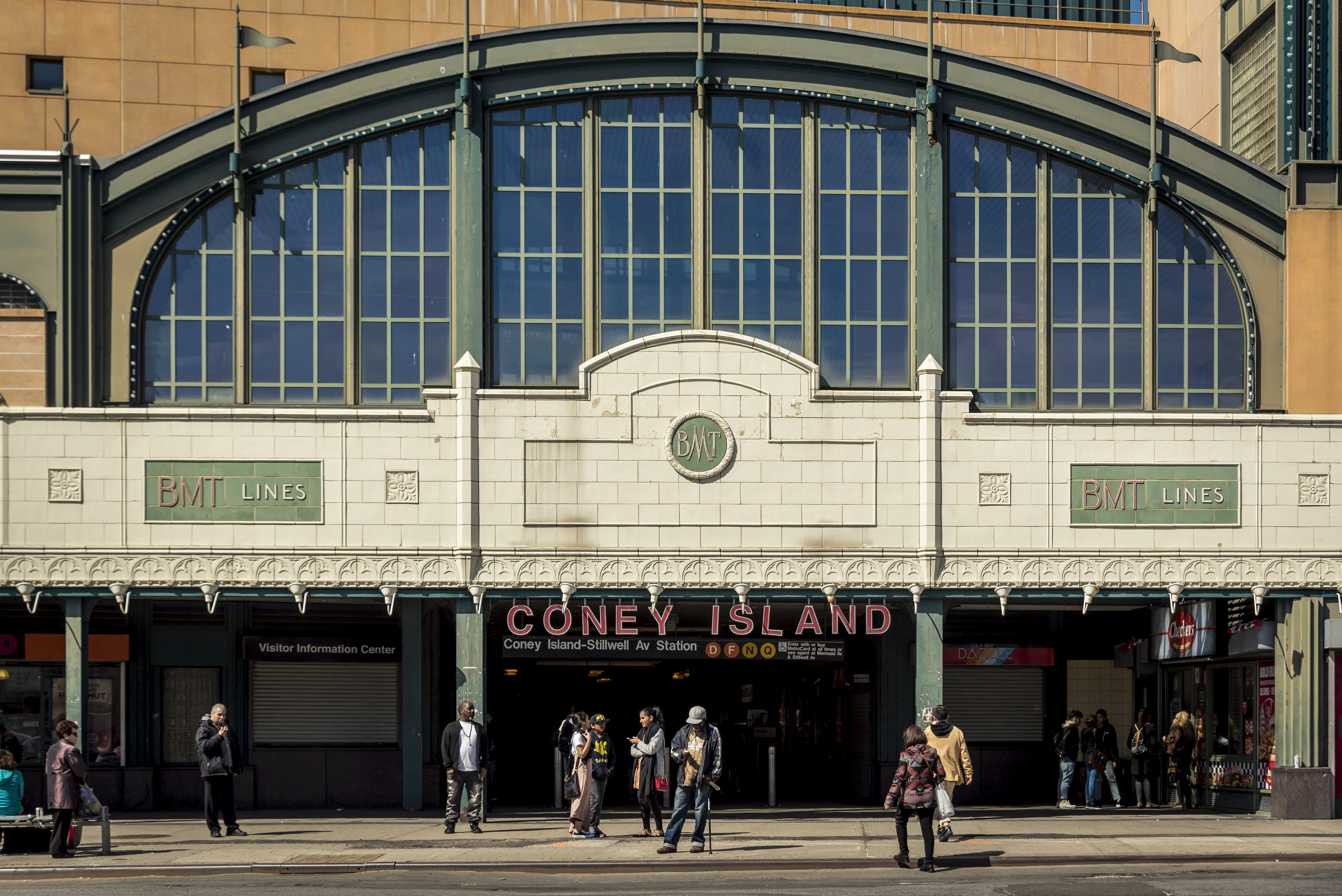 The Stillwell Avenue subway station in Coney Island, Brooklyn.