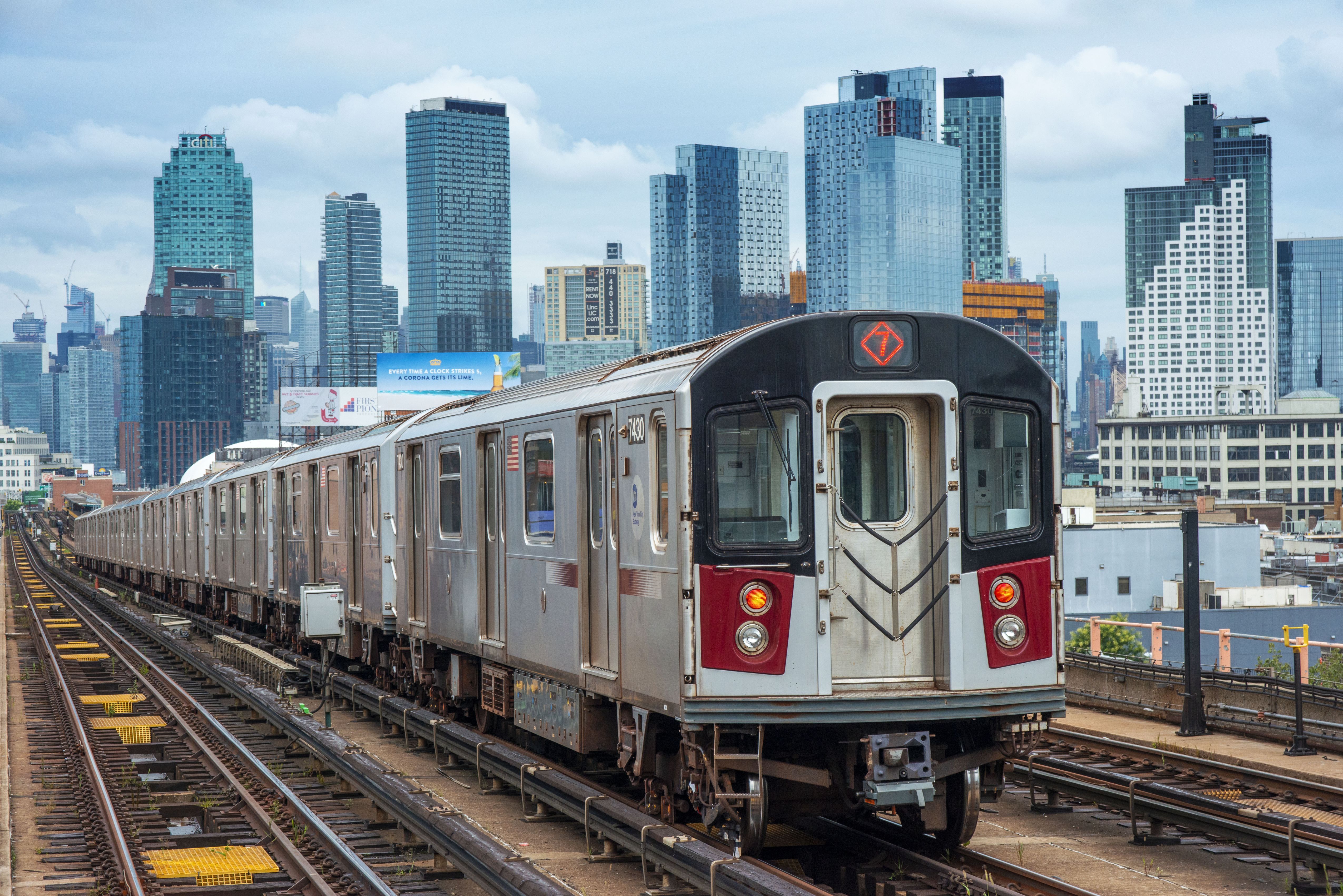 The tracks of the 7 train in Corona, Queens.