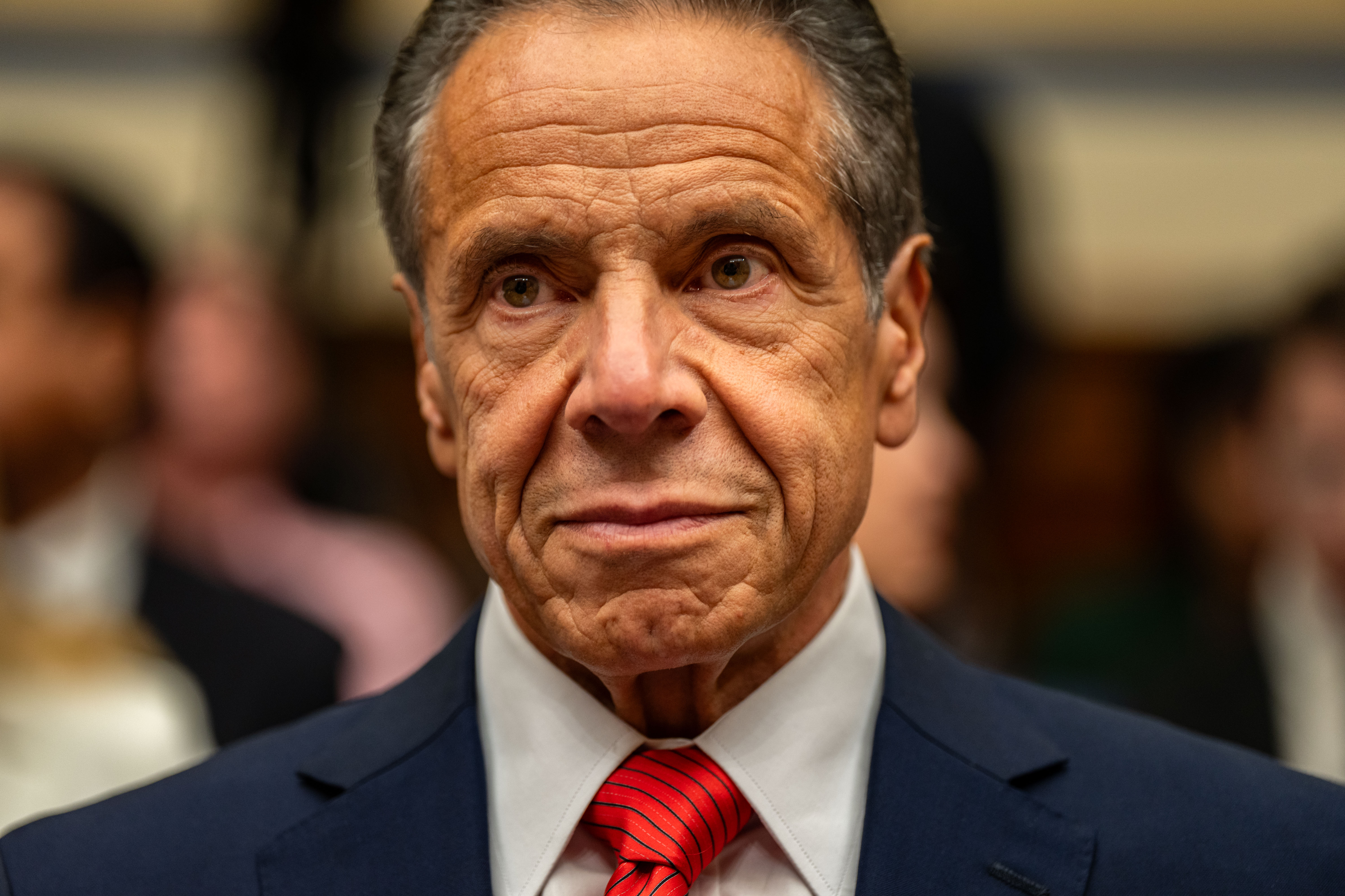 A close-up photo of former NY Gov. Andrew Cuomo