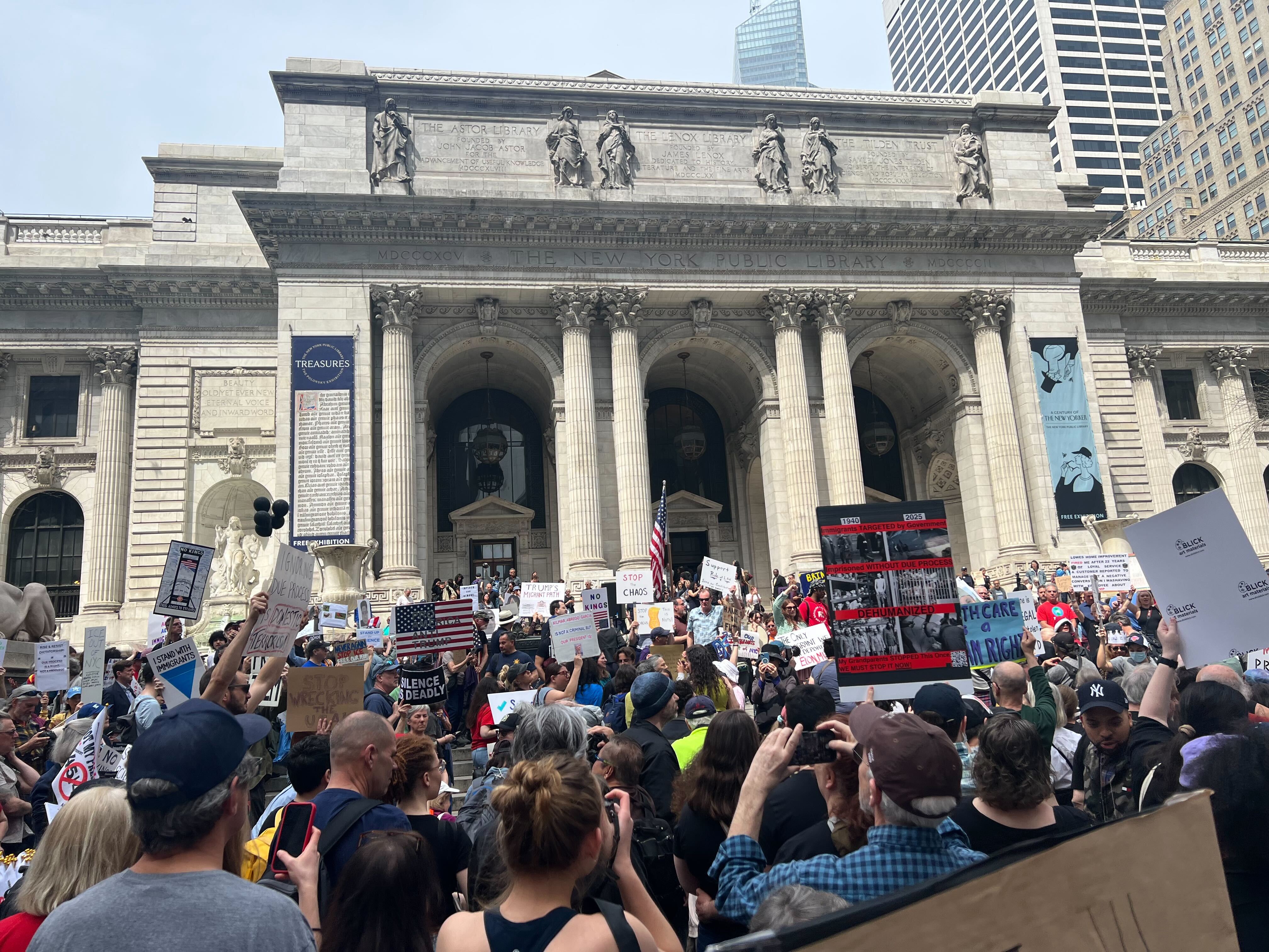 ‘National Day of Action’ rally in NYC draws large crowds of protesters