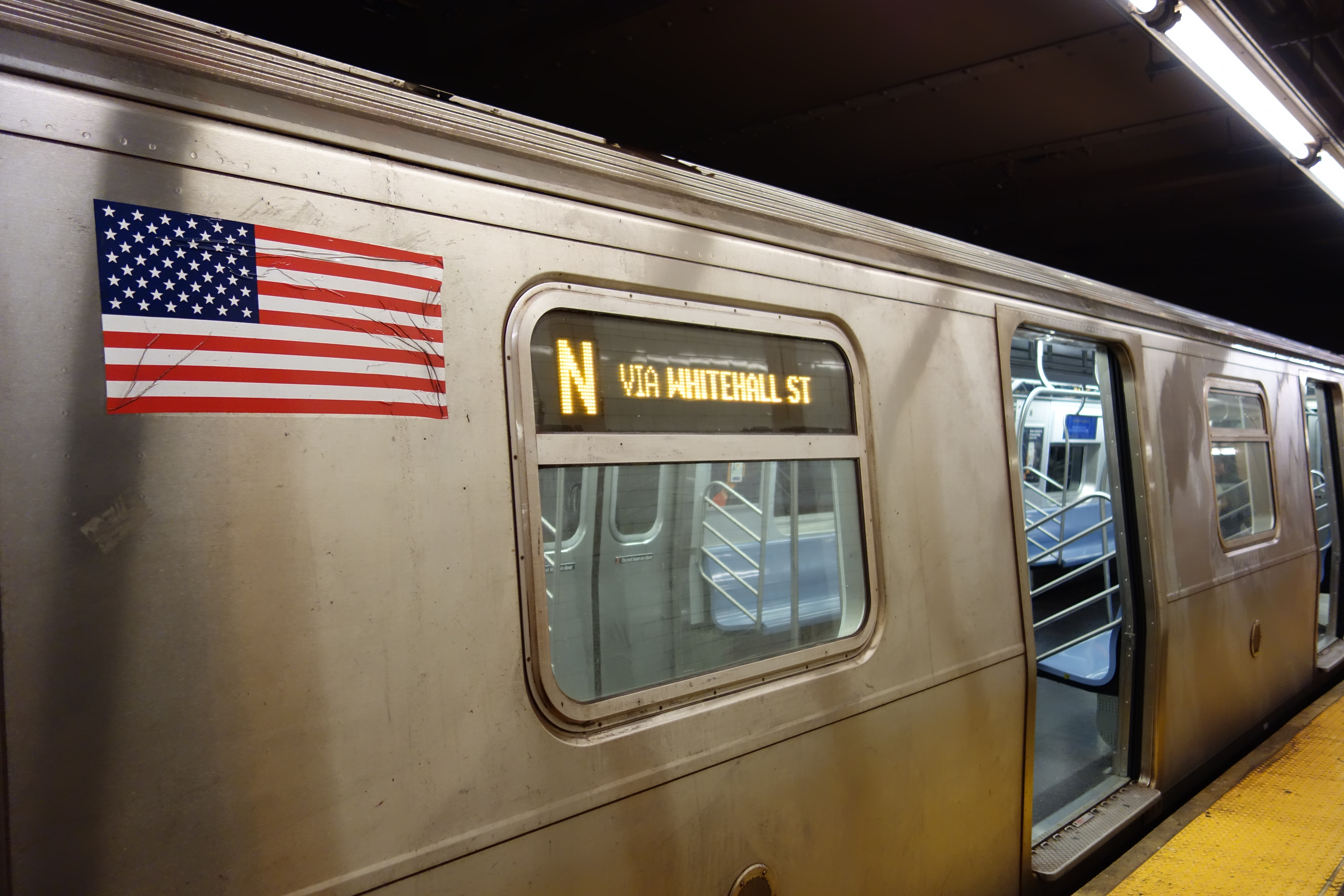 A photo of a Coney Island bound N Train