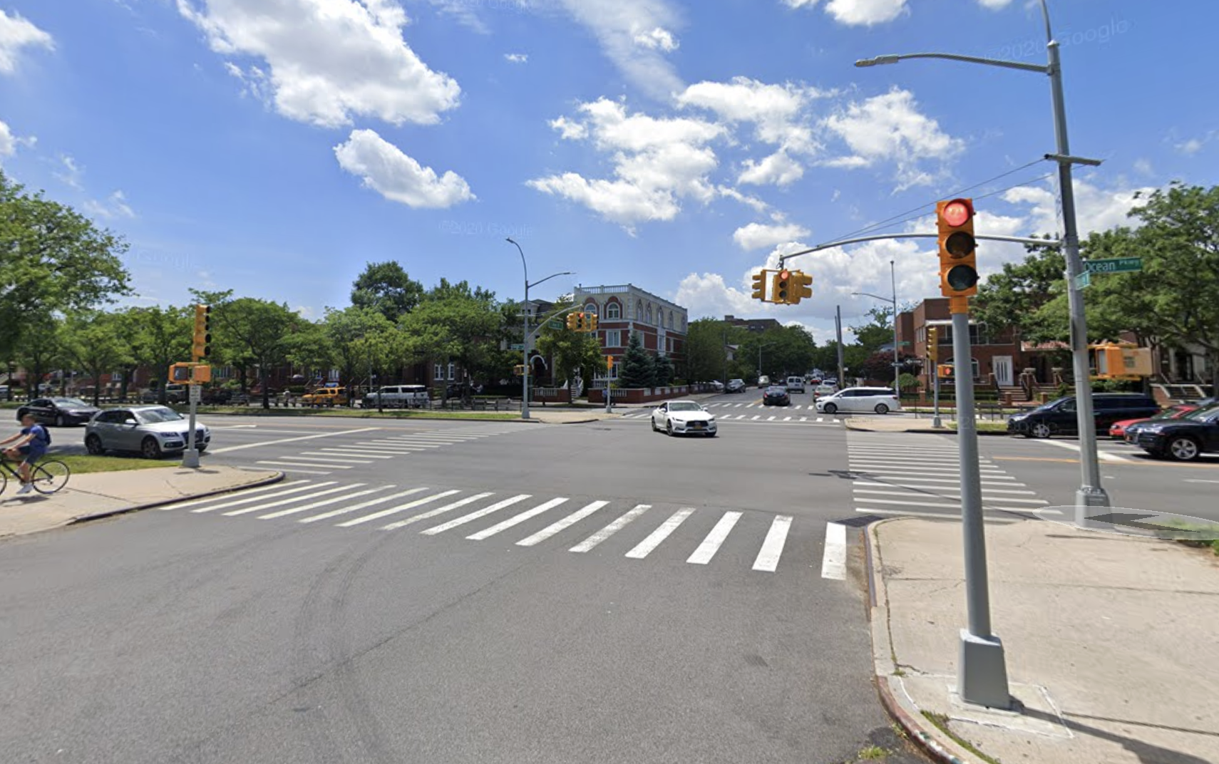 A photo of the intersection where police say 16 people were injured.