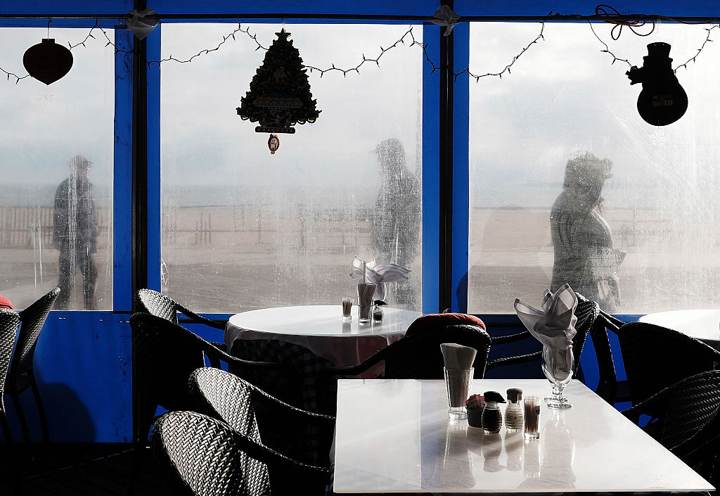 a restaurant on the Brighton Beach boardwalk