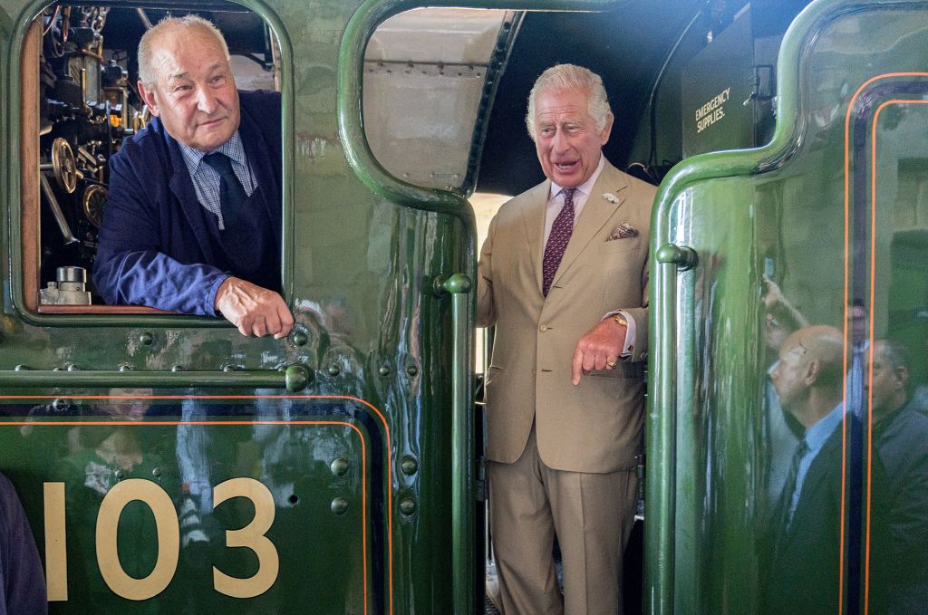 King Charles aboard the Royal Train