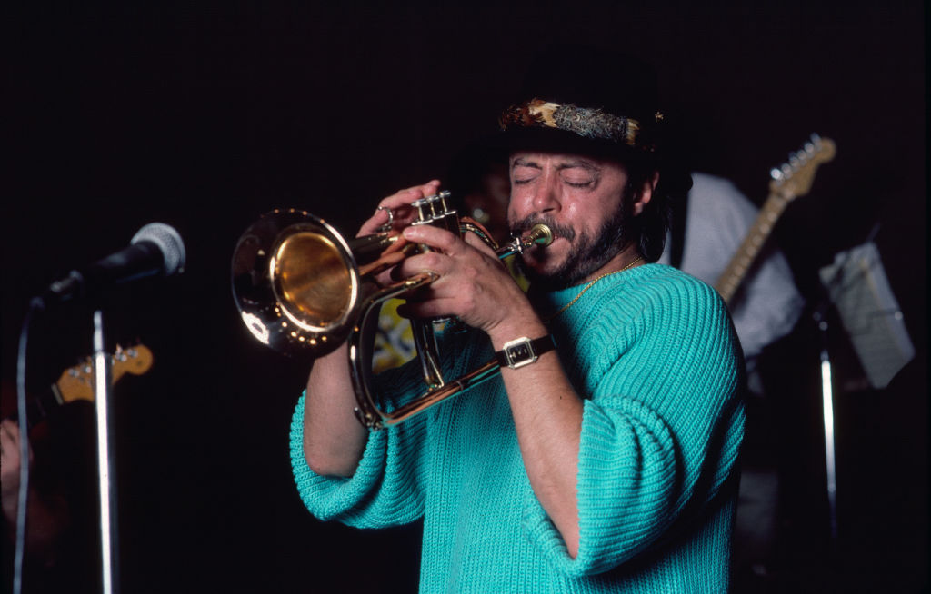 Chuck Mangione playing the flugelhorn