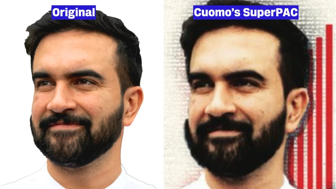 Zohran Mamdani accuses pro-Cuomo super PAC of racism for altering his image