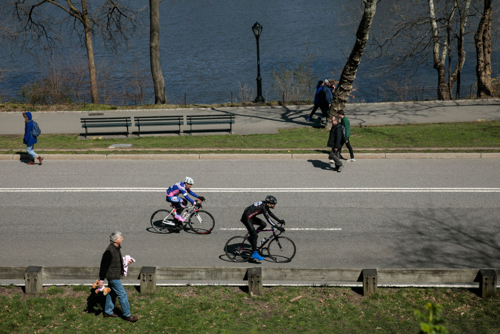 cyclists in Central Park