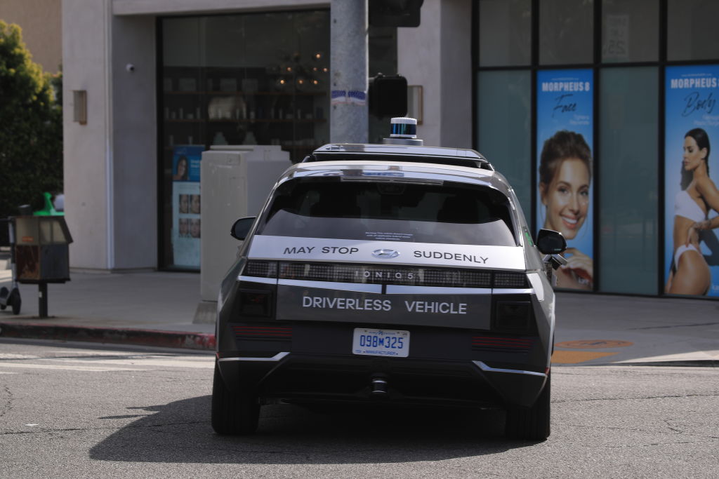 a Waymo vehicle on the road